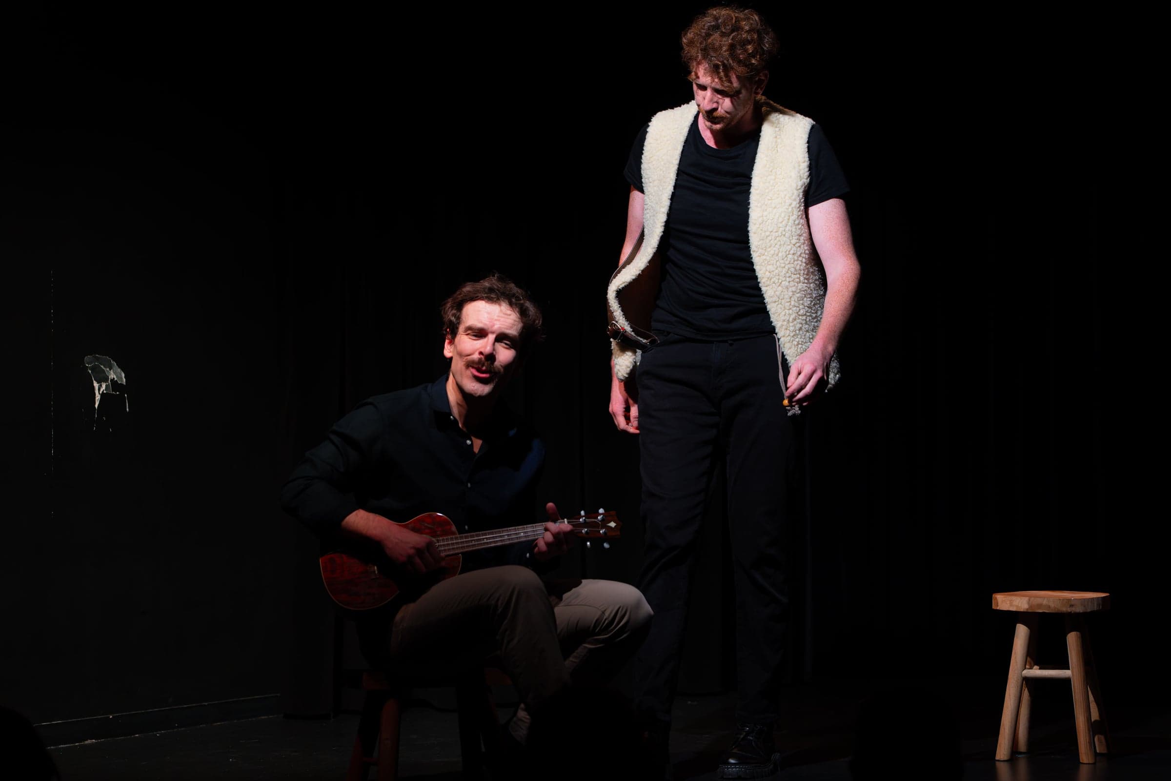 Arthur Pichon et Loïc Mettendorf dans La Farce de Maître Pathelin